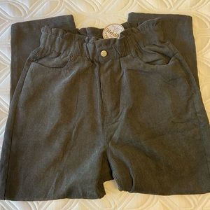 **BRAND NEW** Miou Muse Olive Corduroy Paper-bag Pants!